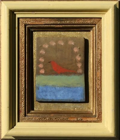 Bird with arch of dots