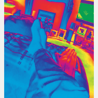 Feet up watching the telly