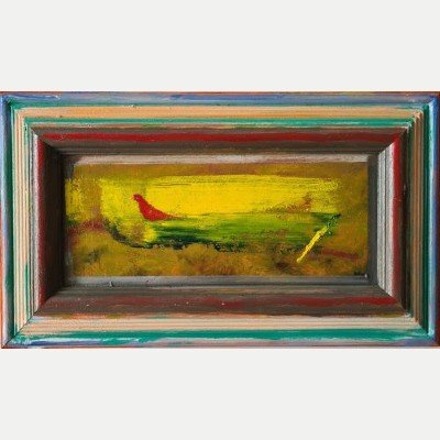 Letterbox Bird with yellow