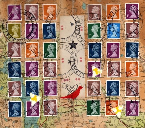 Bird with Stamps